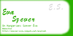 eva szever business card